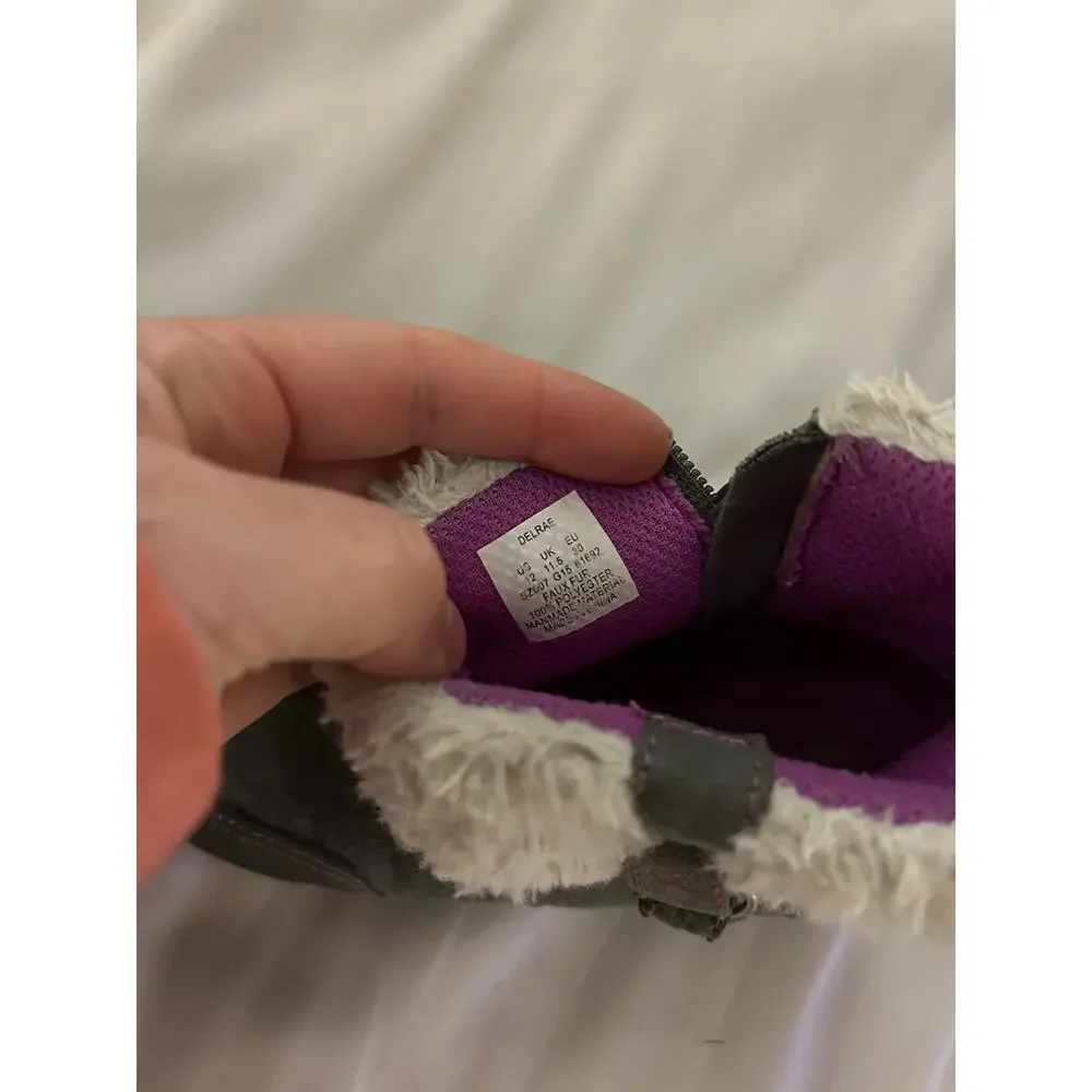 Surprize Grey Fury Ankle Boots size 12